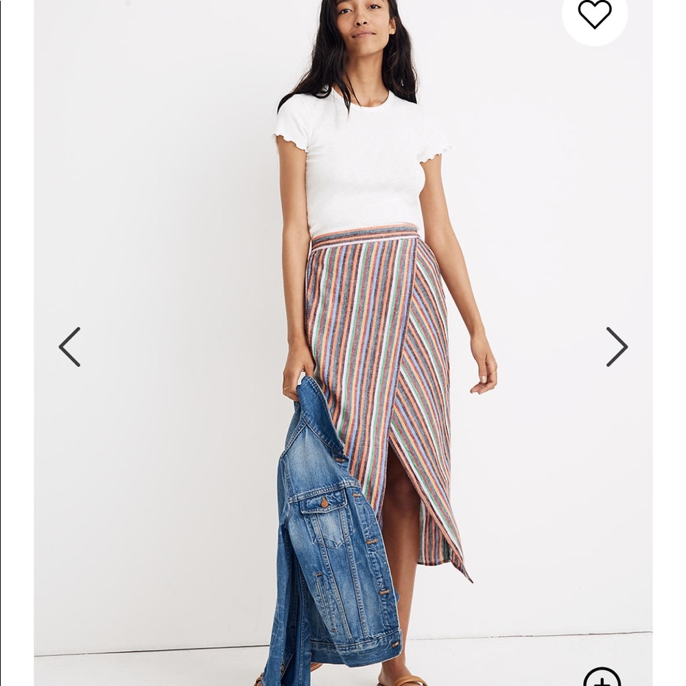 Made well Overlay Skirt in rainbow stripe